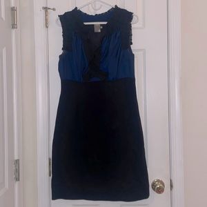 Dark blue and black form fitting dress